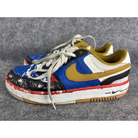 Nike Dunk Low GS Shoes Womens Size 8 Custom Painted Art DX9176-105 - Picture 1 of 9
